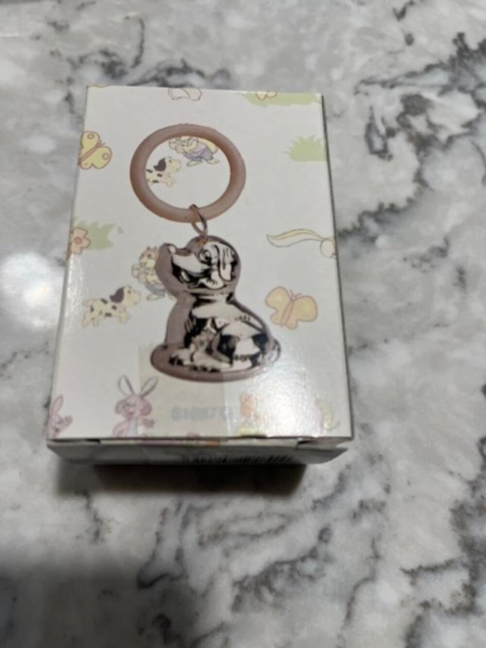 Silver Plated Duck Rattle on Pacifier Ring/A Brand New Inventory Boxed Baby Toy - Picture 6 of 6
